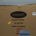 DOAI ART 20x30 Poster Frame Black, Poster Frames 20 x 30 inches or 20x30 Picture Frames with HD Plexiglass for Horizontal or Vertical Wall Mounting, Scratch-proof Safe and Artistic Large Photo Frame