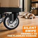 5 Inch Heavy Duty Casters, 2600lbs Capacity (Set of 4) - Industrial Swivel Caster Wheels with Brakes for Workbenches, Carts & Furniture - Floor Protecting & Quiet Roll