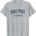 Dana Point California CA Vintage Varsity Sports Navy Design T-Shirt (Small)