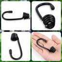 Ferraycle 20 Pieces 1/4 Inch Plastic Coated Bungee Cord Hooks Spiral Shock Cord Hook Wire Bungee Hooks End for Elastic Rope, Boating, Camping, Auto and Outdoor Uses