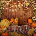 10X8FT Fall Thanksgiving Backdrops Maple Leaf Sunflower Rustic Wooden Barn Harvest Autumn Decoration Backdrop Photo Studio Booth Props Photography Background DH-209