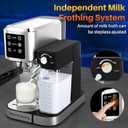 Espresso Machine 20 Bar Touchscreen Espresso Maker with Automatic Milk Frother for Cappuccino Latte,Stainless Steel Coffee Machine with Independent Frothing and Dual Heating System,Easy to Clean