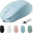 Bluetooth Wireless Mouse USBC for Mac Book Pro/Laptop/Computer, Silent Rechargeable Wireless Mouse Compatible with Macbook Air/iMac/Surface Pro 3-in-1 Connection (BT5.2/3.0, 2.4G USB A, Type-C)