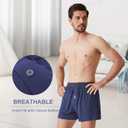 BAMBOO COOL Mens Boxer Shorts Underwear Soft Comfortable Breathable Knit Boxers Short for Men (3 or 5 Pack) (L)