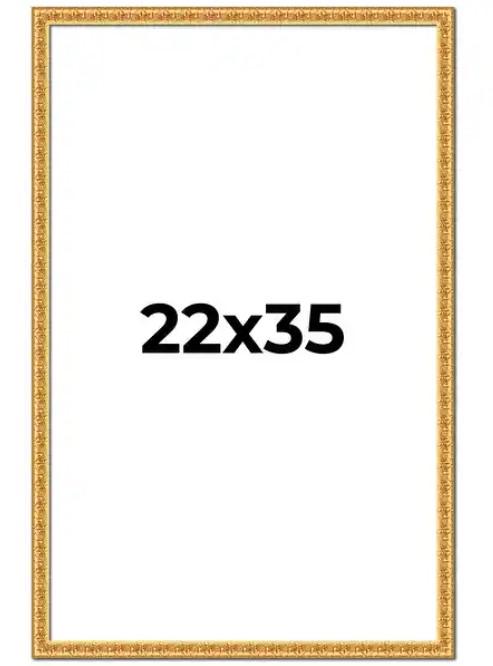 Gold frame assembly kit, 6 pieces length 35 inches, 2 pieces length 22 inches