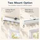 Aluminum Ceiling Curtain Track White 18-24 ft Wall Mount Rail