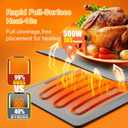 Food Warming Mat Large, XXL (42"x15") Electric Food Warmers Mat with Heat Resistant Pad for Countertop, Heat 6 Level Temperature & 6 Hours Timer, Foldable Heating Trays for Buffets Party, Gray