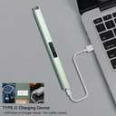 SUPRUS Electric Lighter Arc Windproof Flameless USB Rechargeable Lighter with Safety Lock for Candle BBQ Camping (Green)