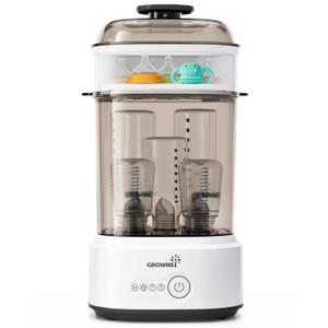 Bottle Sterilizer and Dryer, Compact Electric Steam Baby Bottle Sterilizer (Esterilizador de Biberones), Bottle Sanitizer for Baby Bottles, Pacifiers, Pump Parts Black