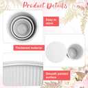 Zonon 3 Pcs White Cylinder Pedestal Stands for Party, Metal Display Stands Pillars for Wedding Bridal Ceremony Baby Shower Birthday Party Decorations, 19.6*12.6''(L), 19.7*11''(M), 17.7*9.5''(S)
