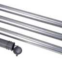 Household Essentials Heavy-Gauge 3-Piece Outdoor Clothesline Pole with Ground Sleeve — 85″ Galvanized Steel Freestanding Support Post with Nuts & Bolts for Receiver Bracket (Bracket Sold Separately)