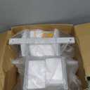 Floating Book Shelves for Wall, 8 Tier Invisible Floating Bookshelf, Vertical Spine Book Tower, Wall Mounted & Space Saving, Heavy Duty Metal Book Organizer for Home Office, 4 Pack White