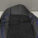 ZNDAW Car Seat Cover, Leather Vehicle Front Bottom Seat Cushion Cover with Storage Pocket, Anti-Slip Bottom Seats Protector Luxury Interior Decor for Most Car Trucks SUVs (Knitting, Black+Blue)