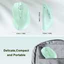 TECKNET Wireless Mouse, 2.4G Ergonomic Optical Mouse, Computer Mouse for Laptop, PC, Computer, Chromebook, Notebook, 6 Buttons, 24 Months Battery Life, 2600 DPI, 5 Adjustment Levels - Green