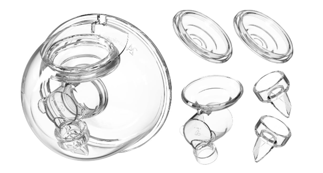 Wearable Breast Pump Replacement Parts, Milk Collector Cup Accessories, Compatible with TSRETE S12 S9 Kmaier S12