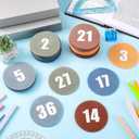 Ireer 62 Pcs Classroom Carpet Marker Spots with Number 1-36 Alphabet A-Z