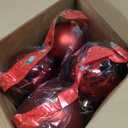 Syhood 12 Pcs 4 Inch Large Valentine Ball Ornament Christmas Tree Decoration Plastic Ornament Set Hanging Xmas Tree Ball for Xmas Holiday Wedding Party(Burgundy)