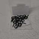 PlusRoc 20 Pack Screw Hooks for Hanging Plants Outdoor Lights, Heavy Duty 2.2 Inch Black Eye Hook Screw Cup Ceiling Hook Q-Hanger for String Lights, Wall Wood Ceiling Deck Mount