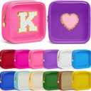 Kacctyen 12 Pcs Mini Makeup Bag Nylon Small Pouch for Purse Mini Square Nylon Pouch with Zipper Small Cosmetic Travel Makeup Bag Purse Organizer for Women (Bright Color,Translucent)