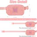 2 x Uygafly Belt Bag with Initials,Fanny Packs Crossbody Bags for Women Girls Kids,Birthday Graduation Gifts for 5 6 7 8 9 10 11 12 13 14 15 16 Year Old Girl,Trendy Cute Purse Stuff - M,Peach