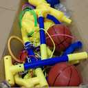 Pool Basketball Hoop Floating with Anti-Tip & Anti-Drift Design, Basketball & Ring Toss Pool Toys for Kids Ages 4-8, 8-12, Summer Outdoor Water Toys Pool Games for Adults and Family