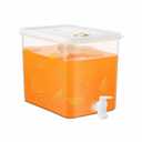 Domensi 1 Pack 2 Gallon Drink Dispenser for Fridge with Spigot Water Dispenser Leak Proof Lids Filter Screen Beverage Juice Container Sealed Plastic Lemonade Milk Cold Hot Drink Tea Jug for Party
