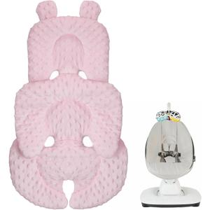 Infant Insert Compatible with 4moms Mamaroo Swing and Graco Swing, Newborn Insert for Baby Swing, Rocker, Bouncer, Portable and Washable, Reversible Body Support Cushion, Cotton & Mesh Material, Pink