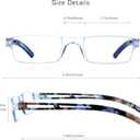 VisionGlobal 8 Pairs Reading Glasses, Blue Light Blocking Glasses, Computer Reading Glasses for Women and Men, Fashion Square Eyewear Frame (4bluefloral+4clear,+2.25 Magnification)