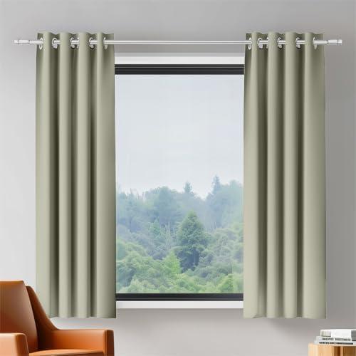 ORINOVA Farmhouse Natural Insulated Curtains 63 Inch Length Living Room Curtains 2 Panel Sets Girls 42x63 Curtain for Bedroom 42 by 63 Inch Curtain Luxury Décor