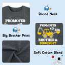Funnycokid Big Brother T Shirt for Toddler Boys Tee Construction Promoted Short Sleeve 1-6 Years (Gray)