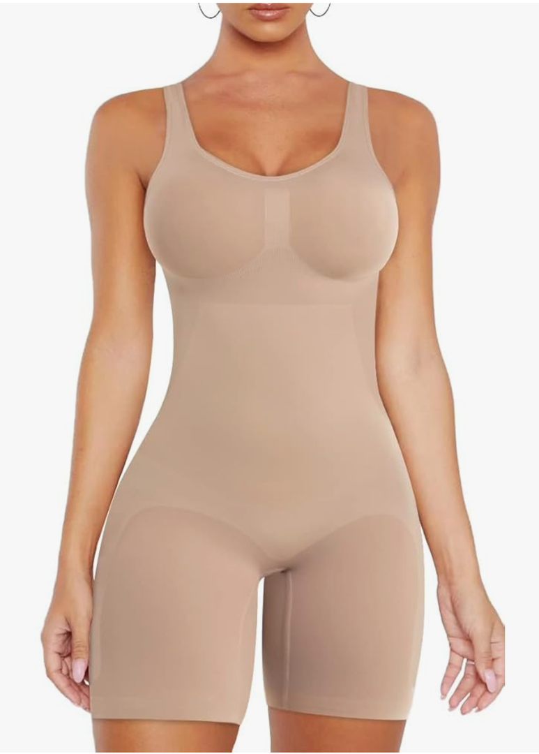 VVX Shorts Bodysuit for Women Tummy Control Shapewear Seamless Sexy Butt Lifting Workout Bodycon One Piece Short Jumpsuit Size L-XL