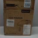 EUHOMY Ice Maker Countertop Machine - 26 lbs in 24 Hours, 9 Cubes Ready in 8 Mins, Electric Icemaker and Compact Portable Ice Maker with Ice Scoop and Basket, Perfect for Home/Kitchen/Office(Sliver) (Steel Silver)