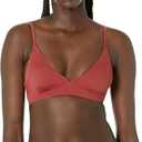 Amazon Essentials Women's Light-Support Classic Bikini Swimsuit Top, Brick Red, Medium
