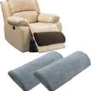 S-SNAIL-OO Recliner Leg Rest Cushion Sofa Footrest Pillow (23 x 10 x 2 in) Multi Purpose Half Moon Foot Pillow Under Knee Pillow for Leg, Neck, Waist, Ankle Support (2Pcs, Blue)