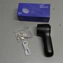 Fabric Shaver, Electric Lint Remover, Rechargeable Lint Shaver, Household Essentials for Clothes, Upholstery, Furniture, Sweater Defuzzer to Remove Pilling, Battery Operated, Black