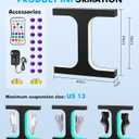 Meticuloso Levitating Shoe Display Stand, Hanging Shoe Rack LED Floating Shoe Display, for Shoe Weight <550g Magnetic Levitating Sneaker Stand for Shoes Collectors Advertising Exhibition Shoe