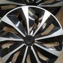 Hubcap Wheel Covers Replacement R16 Size Hub Caps Universal-Fit Steel Wheel Rim Cap ABS Tire Cover for Most Cars Trucks SUV Sedans -Set of 416-inchSilver-Black