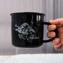 Creature Cups - Taurus Ceramic Mug - 13.5 oz Astrology Coffee Cup with Horoscope Traits Inside