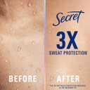 Secret Clinical Strength 100HR Sweat & Odor, Completely Clean Invisbile Solid Antiperspirant Deodorant for Women, 3X Stress Protection with Hyaluronic Acid, PH Balanced, Completely Clean Scent, 2.6 oz