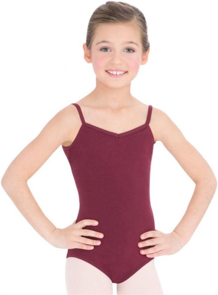 Capezio Girls' Classics V-Neck Camisole Leotard (Medium, Burgundy)