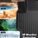 Car Floor Mats for Toyota Camry: 2007-2011 All Weather Interior Accessories, TPE Tech Rubber Black Front Rear Liners, Full Coverage Automotive Carpets Set Custom Fit for Camry 2011 2010 2009 2008 2007