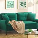 69" Small Sofa, Soft Small Couch with 2 Pillows, Comfy Love Seat Couches, Tool-Free Setup Loveseat Sofa, 700lb Load Sofas for Living Room, Cozy Couches for Living Room, Mini Couch for Bedroom, Green
