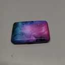 Maicican Credit Card Holder, Mini RFID Blocking Aluminum Wallet Slim Metal Hard Case Travel Wallet ID Case for Women and Men, 4.3 x 2.9 Inches (Purple Marble)