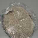 5 Set of Round Woven Cotton-Polyester Placemats, Heat Resistant Anti Slip Durable Mats for Dining Kitchen Table, Beige