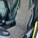 Extra Large Natural Wood Beaded Seat Cover Massaging Cooling Cushion for Truck, Trailer, Van