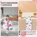 Qchengsan Kitchen Towels,2 Pack Dish Towels,Cute Strawberry Decor Tea Towels,18x26 Inch Spring Kitchen Hand Towel,Absorbent Reusable for Cleaning Home Decorative Housewarming