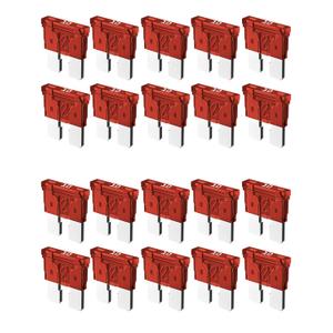 Riseuvo 20pcs 10A Standard Car Fuses - 10 AMP Automotive Fuses(ATO/APR/ATS), 32V (12/24V) Blade Fuse for RV/Truck/SUV