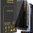 OneTed iPhone 15 ProMax Privacy Screen Protector (2 Pack) - Easy Install Alignment Frame, 9H Tempered Glass, Bubble-Free, Anti-Spy, Case Friendly