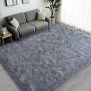 Large Area Rugs for Living Room Bedroom, 5x7 Feet Grey Fluffy Shag Rugs, Ultra Soft Shaggy Plush Fuzzy Modern Indoor Throw Floor Carpet for Kids Girls Dorm Nursery Home Decor Aesthetic
