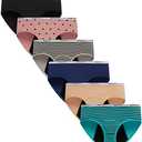 Demifill Teen Girls Period Panties Juniors First Period Starter Underwear Soft Briefs Pack of 6 Multipack Size Medium